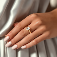 Denver Classic Diamond Ring 1.0, 1.5, 2.0, 3.0 Ct, Gold 14K