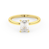 Yellow gold - Central diamond 1.0 ct - view 2