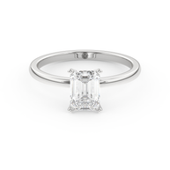 White gold - Central diamond 1.0 ct - view 2