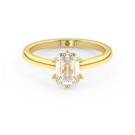 Yellow gold - Central diamond 1.0 ct - view 2