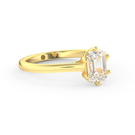 Yellow gold - Central diamond 1.0 ct - view 3