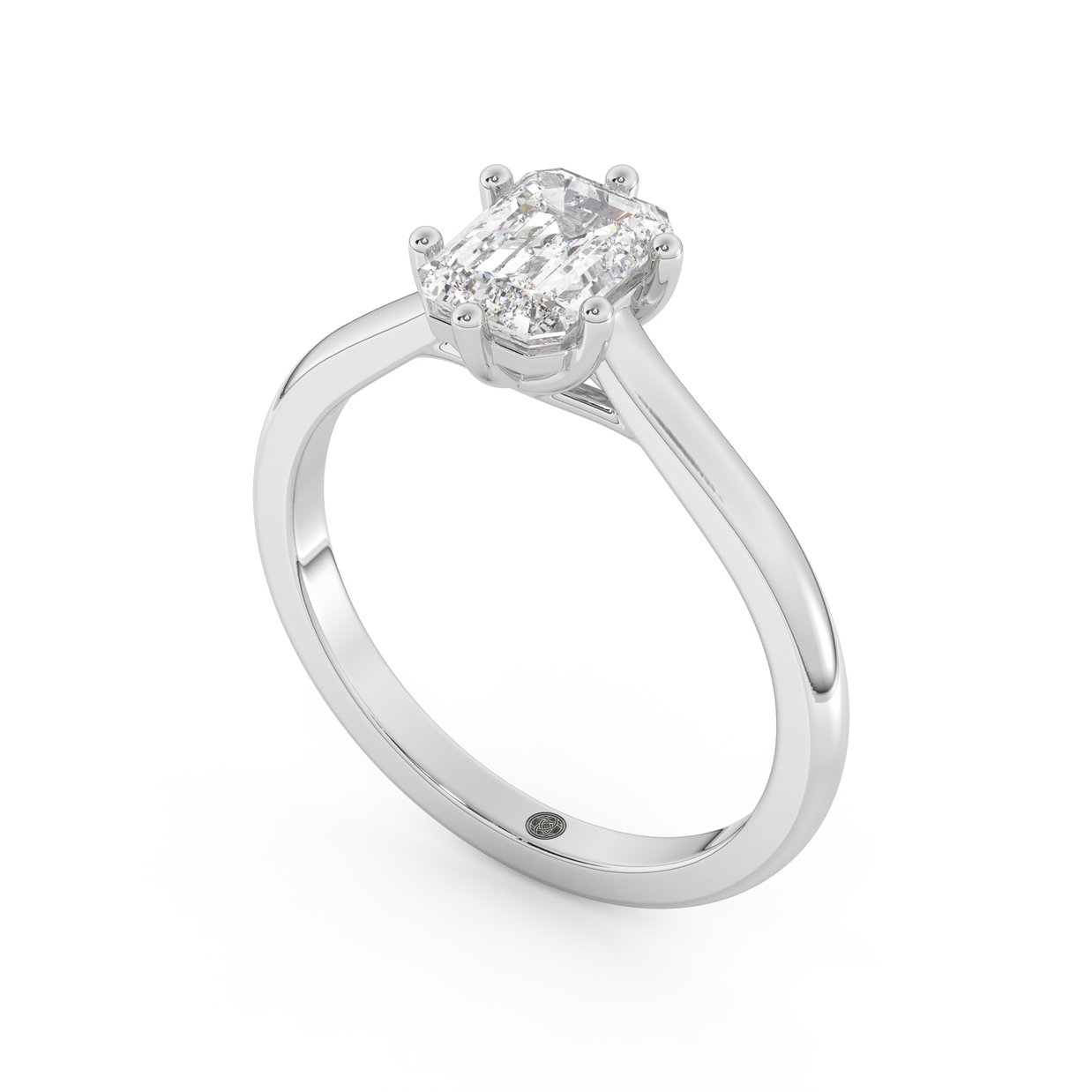 White gold - Central diamond 1.0 ct - view 1
