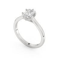 White gold - Central diamond 1.0 ct - view 1