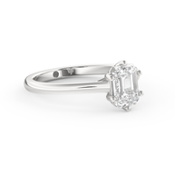 White gold - Central diamond 1.0 ct - view 3