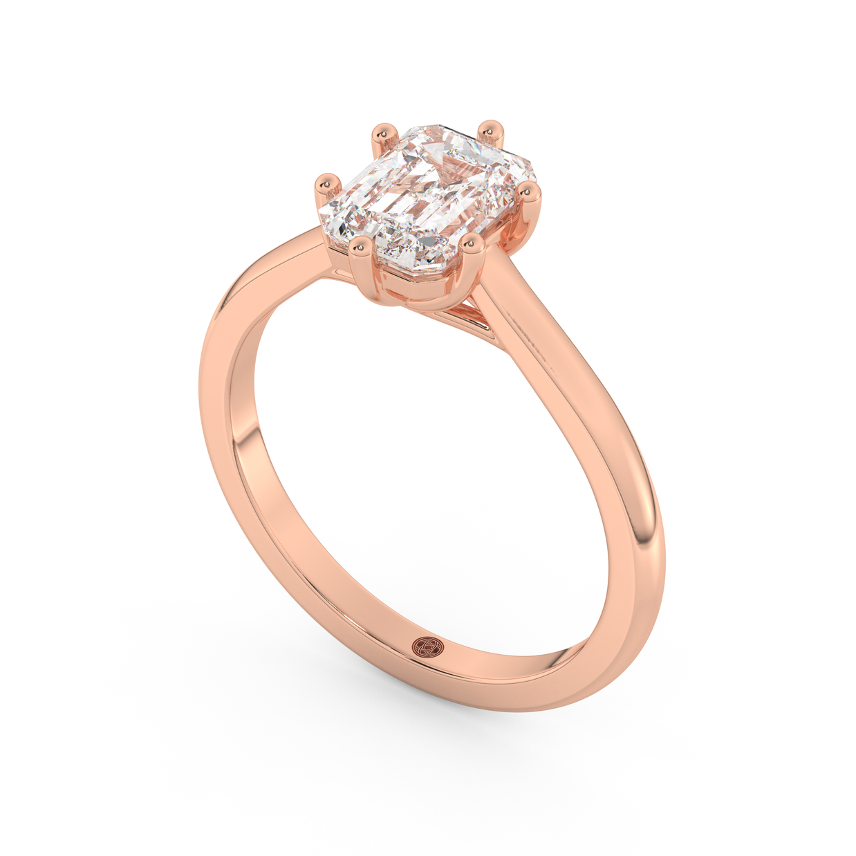 Rose gold - Central diamond 1.5 ct - view 1