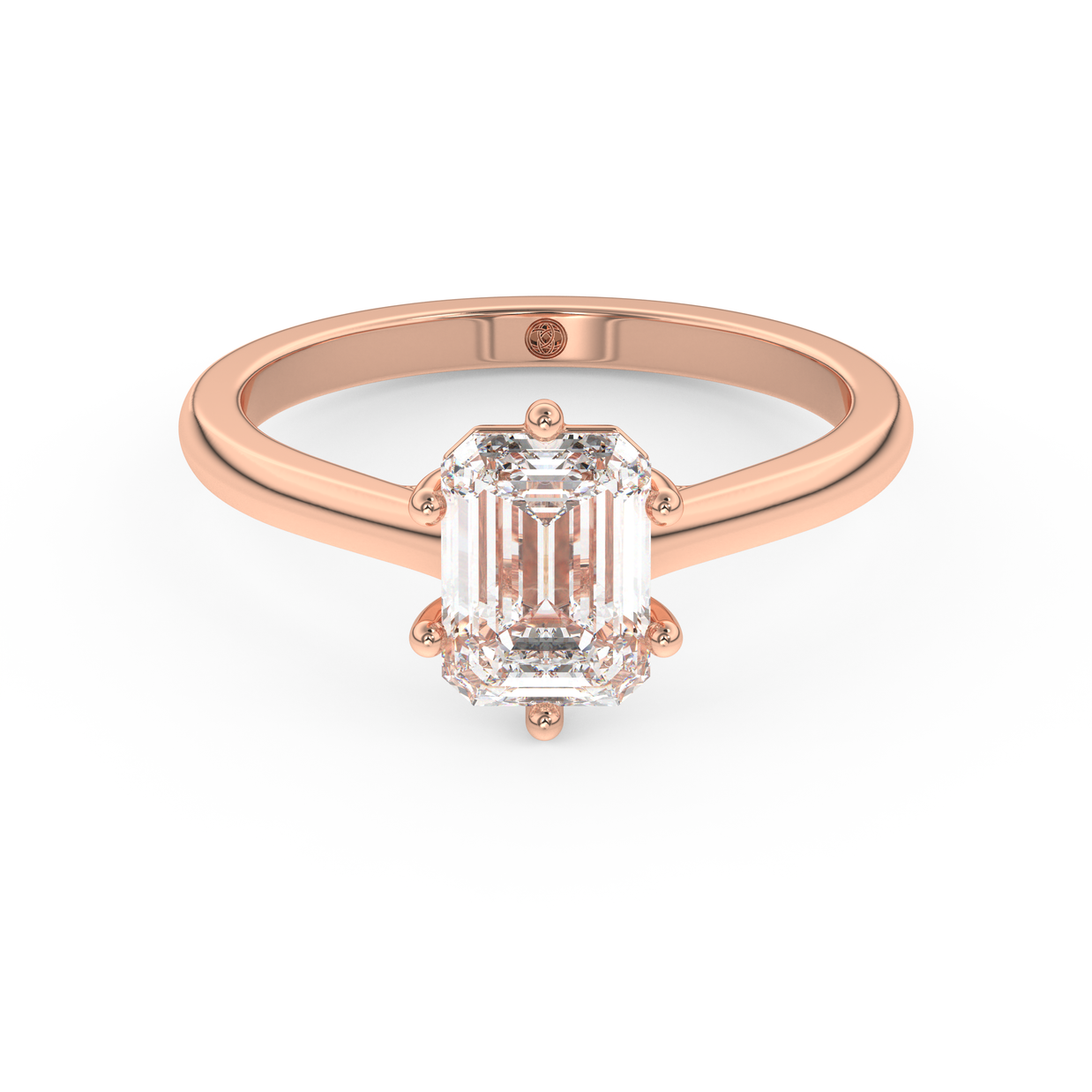 Rose gold - Central diamond 1.5 ct - view 2