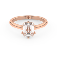 Rose gold - Central diamond 1.5 ct - view 2