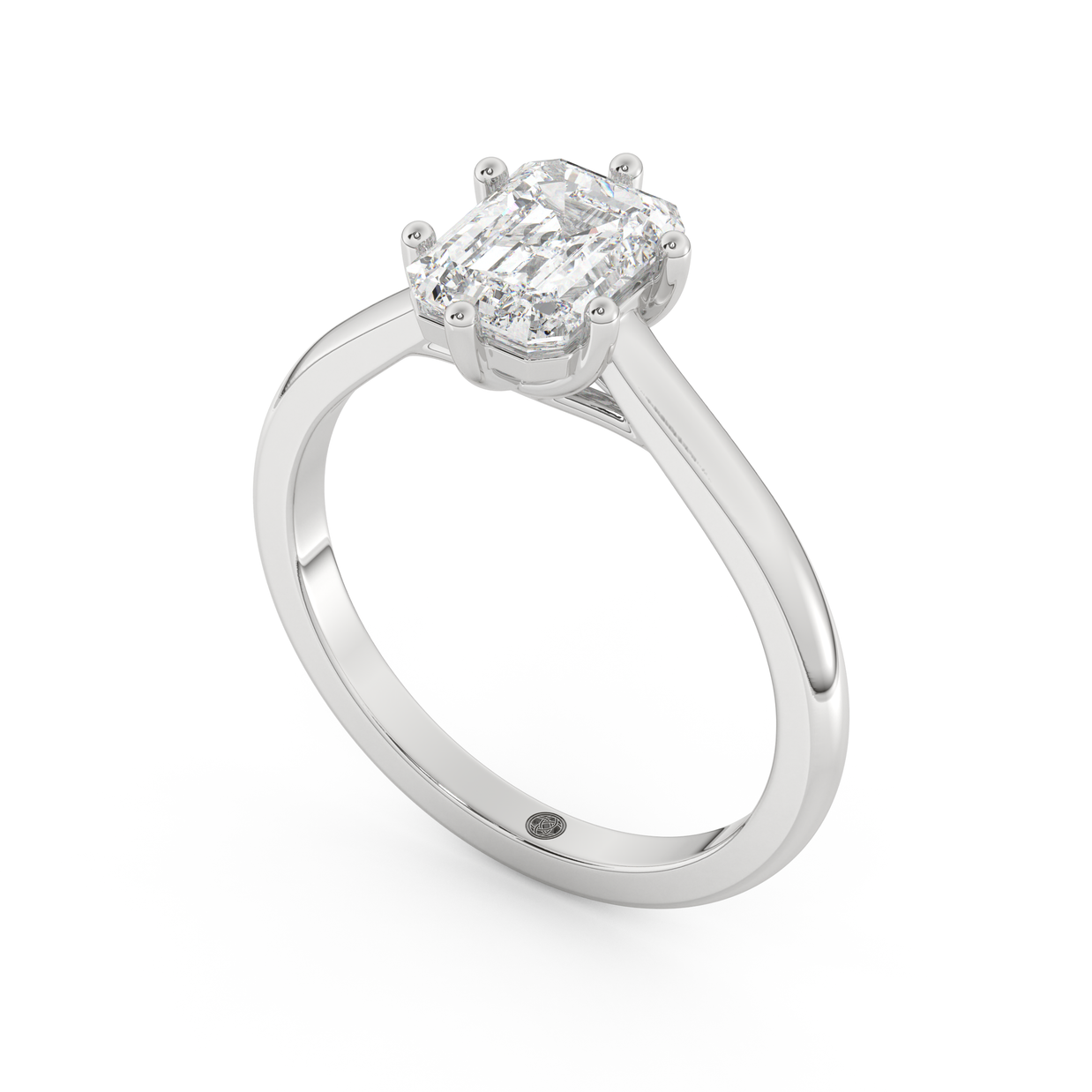 White gold - Central diamond 1.5 ct - view 1