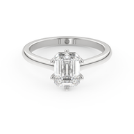 White gold - Central diamond 1.5 ct - view 2