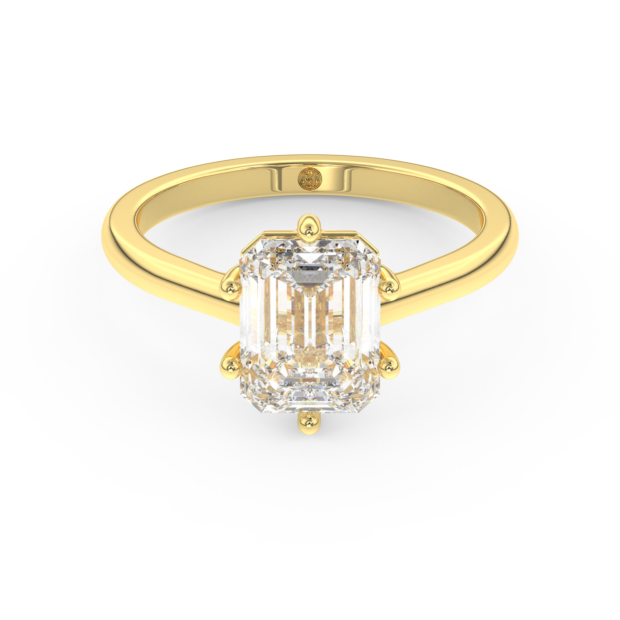 Yellow gold - Central diamond 2.0 ct - view 2