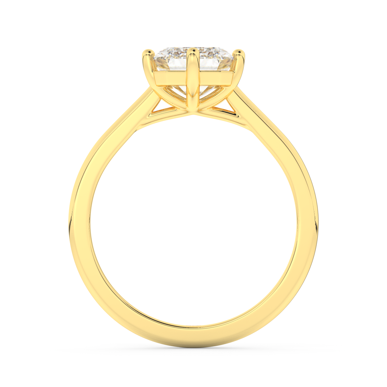 Yellow gold - Central diamond 2.0 ct - view 6