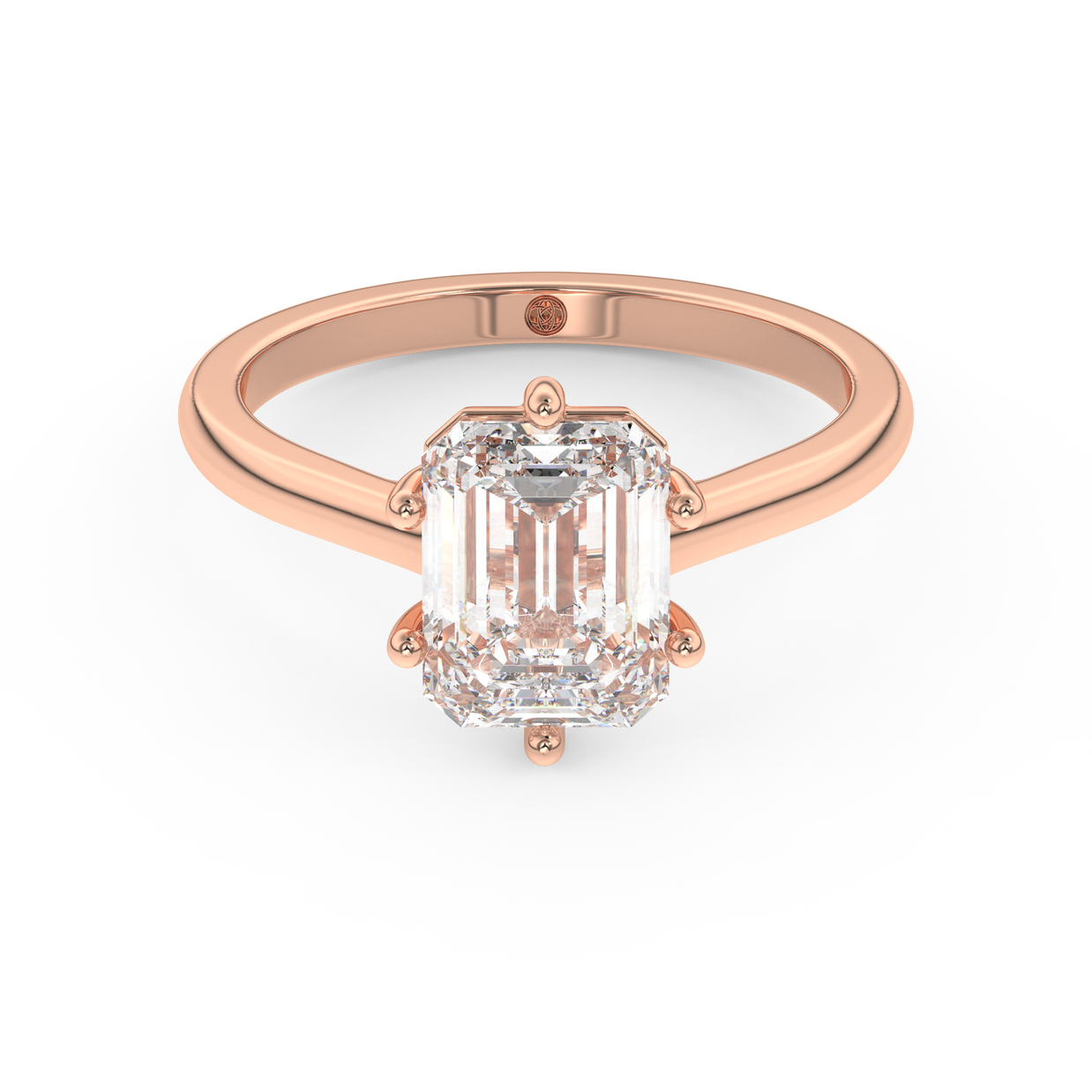 Rose gold - Central diamond 2.0 ct - view 2