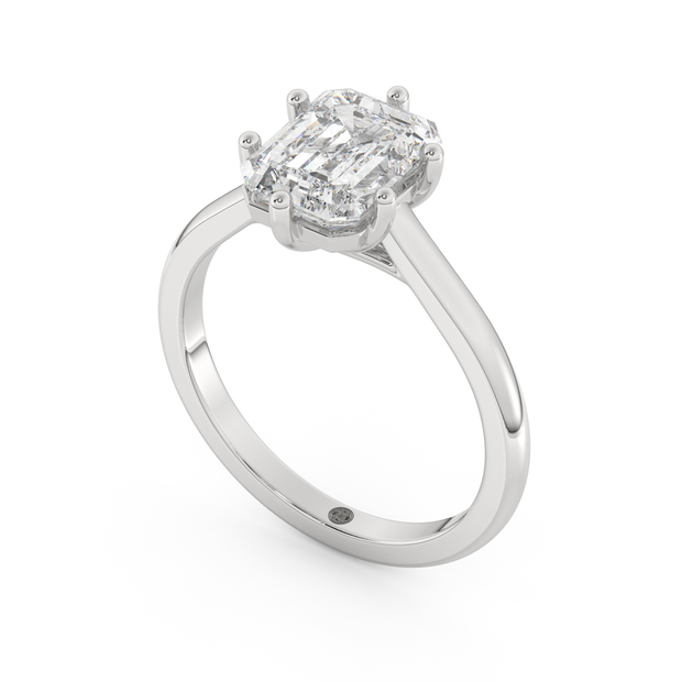 White gold - Central diamond 2.0 ct - view 1