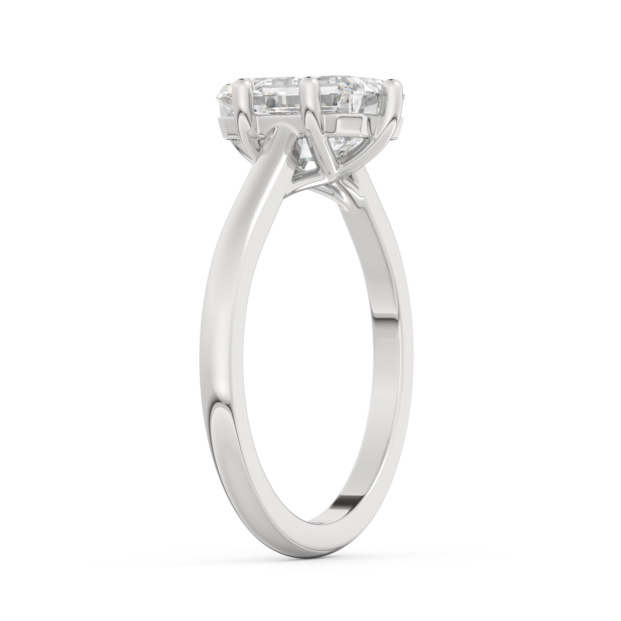 White gold - Central diamond 2.0 ct - view 5