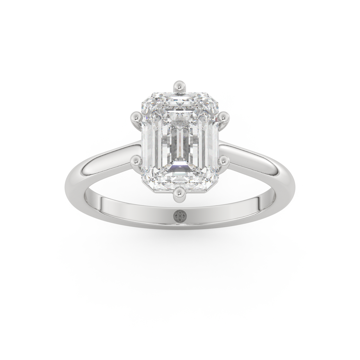 White gold - Central diamond 2.0 ct - view 8