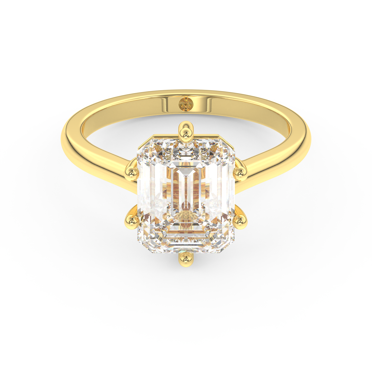Yellow gold - Central diamond 3.0 ct - view 2