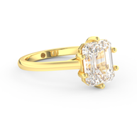 Yellow gold - Central diamond 3.0 ct - view 3