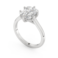 White gold - Central diamond 3.0 ct - view 1