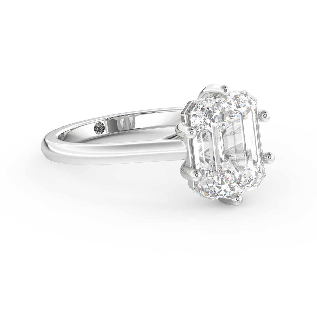 White gold - Central diamond 3.0 ct - view 3