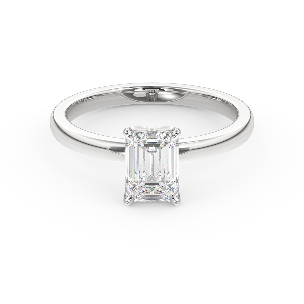 White gold - Central diamond 1.0 ct - view 2