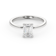 White gold - Central diamond 1.0 ct - view 2