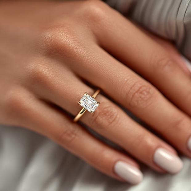 Austin Aurora Diamond Ring 1.0, 1.5, 2.0, 3.0 Ct, Gold 14K