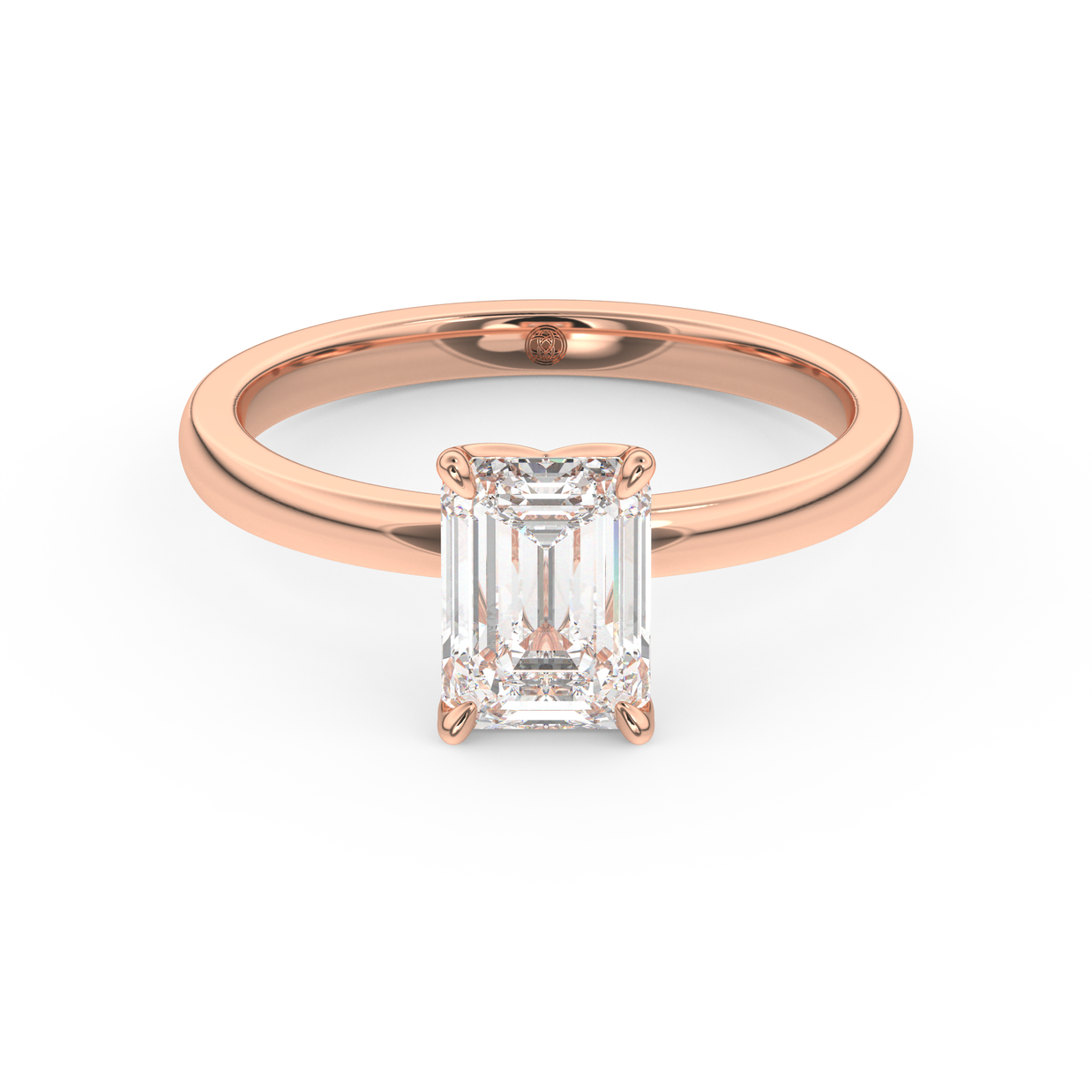 Rose gold - Central diamond 1.5 ct - view 2