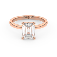 Rose gold - Central diamond 2.0 ct - view 2