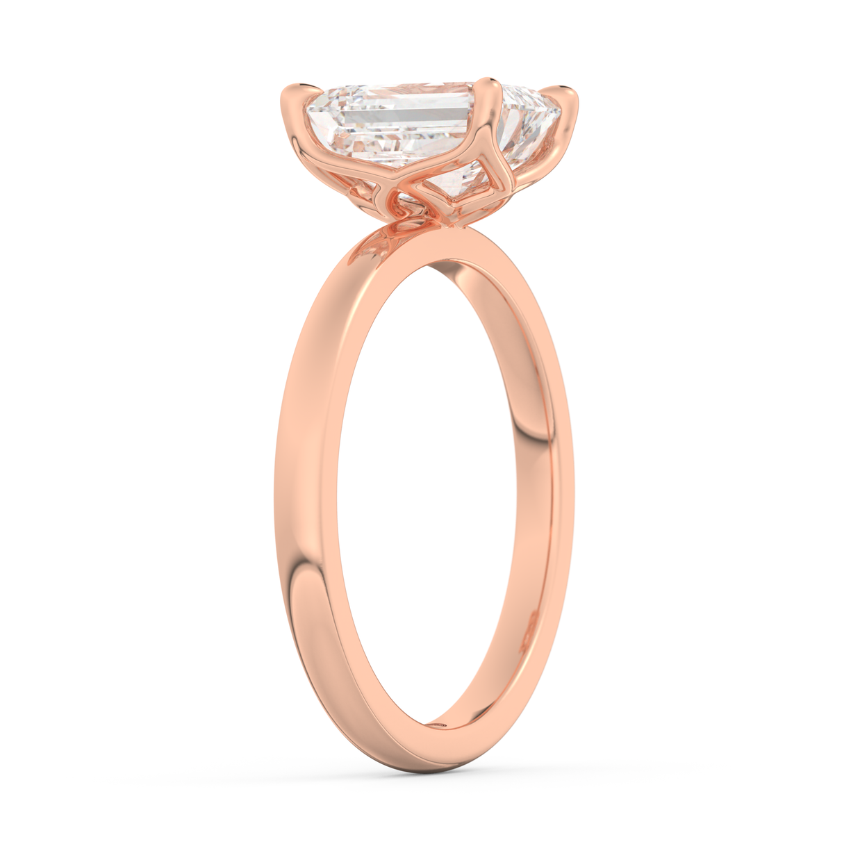 Rose gold - Central diamond 2.0 ct - view 5