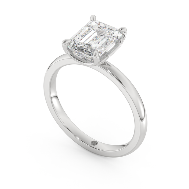 White gold - Central diamond 2.0 ct - view 1