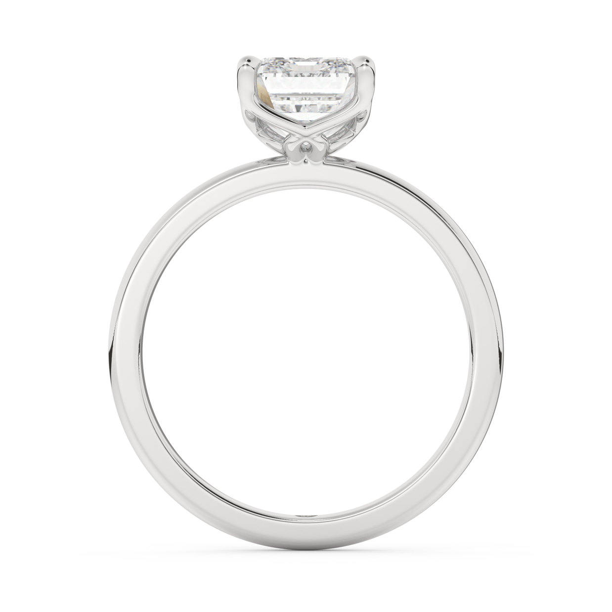 White gold - Central diamond 2.0 ct - view 6
