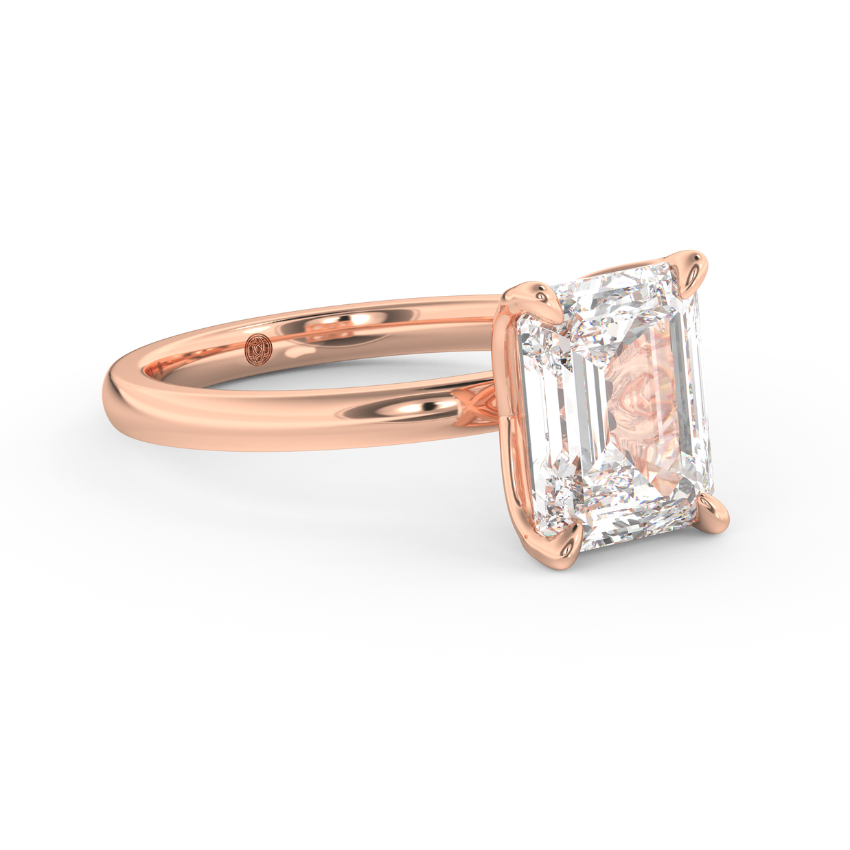 Rose gold - Central diamond 3.0 ct - view 3