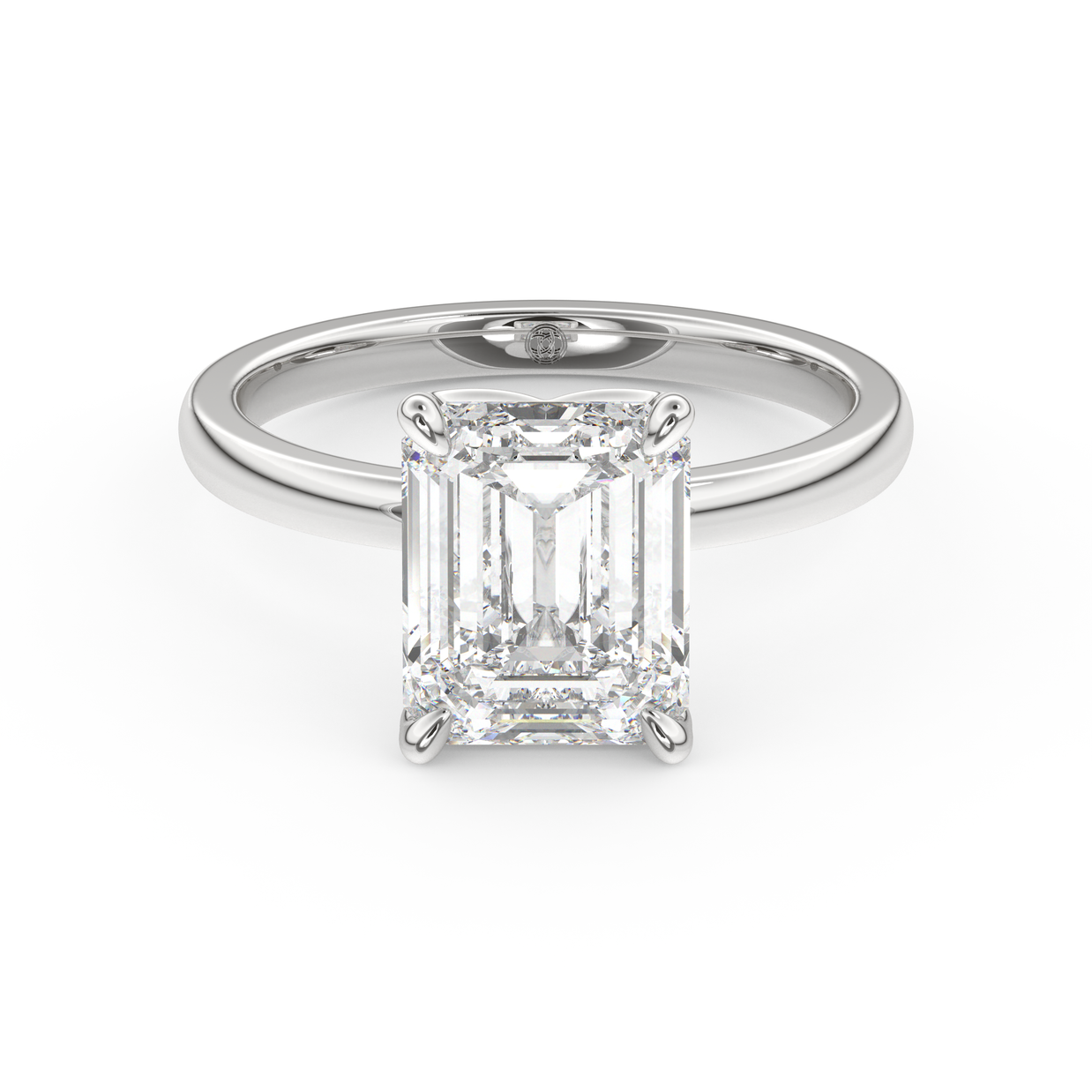 White gold - Central diamond 3.0 ct - view 2