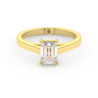 Yellow gold - Central diamond 1.0 ct - view 2