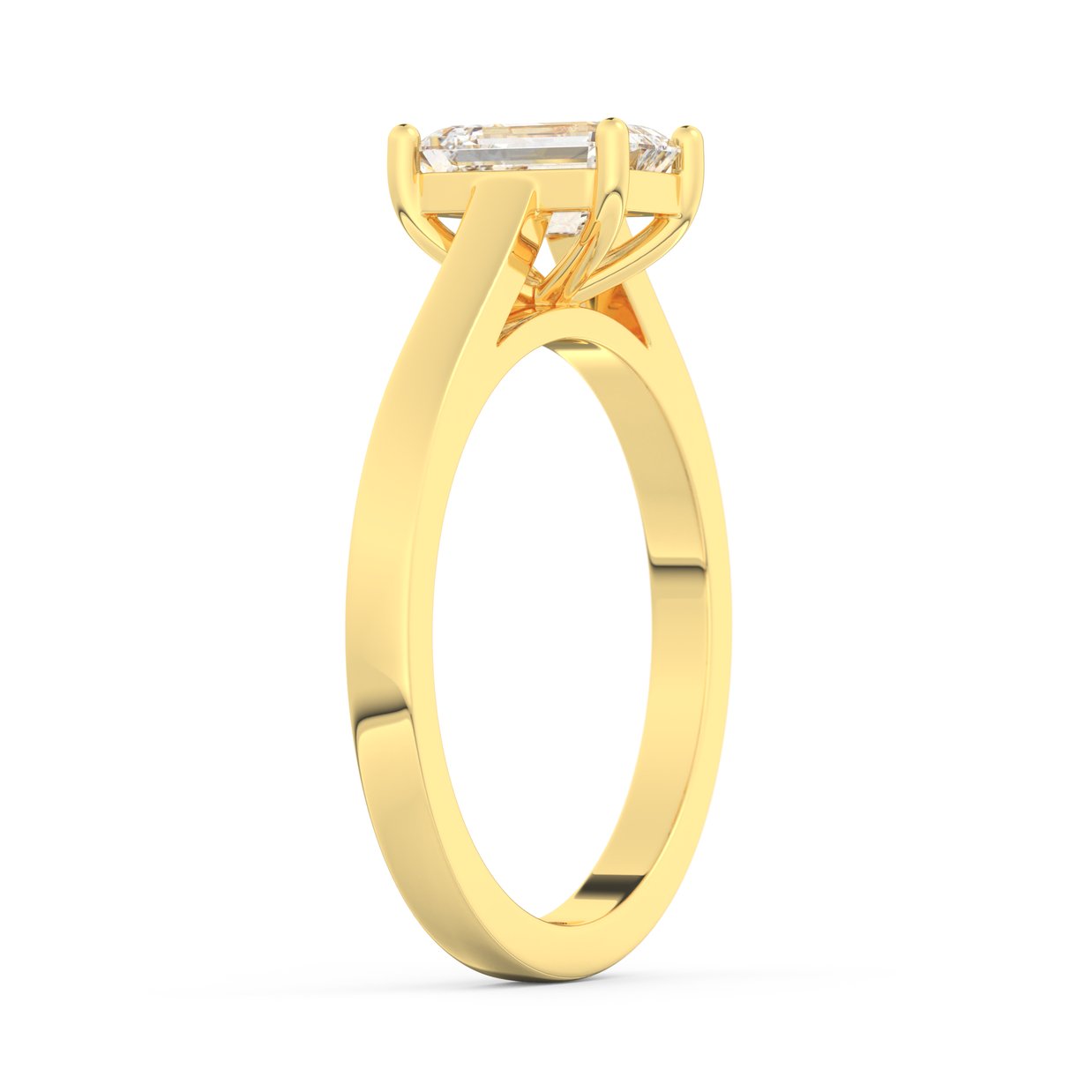 Yellow gold - Central diamond 1.0 ct - view 5
