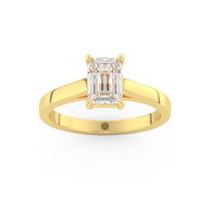 Yellow gold - Central diamond 1.0 ct - view 8