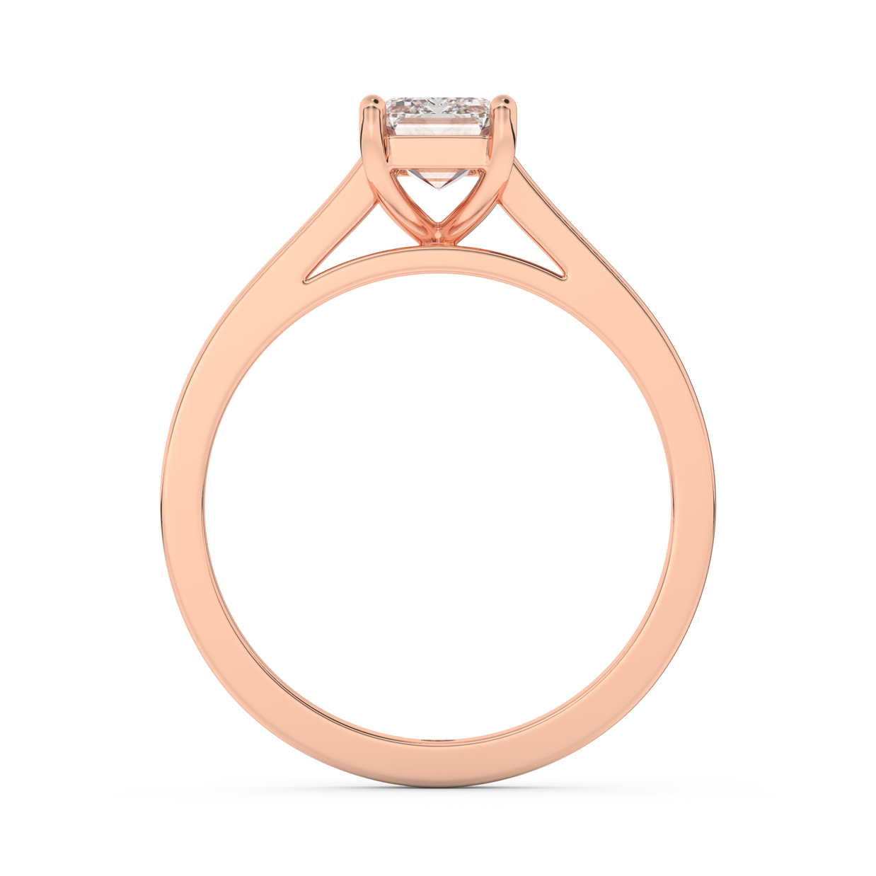 Rose gold - Central diamond 1.0 ct - view 6