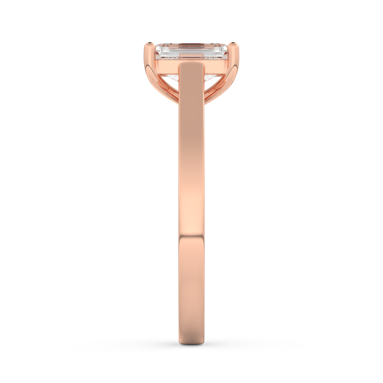 Rose gold - Central diamond 1.0 ct - view 7