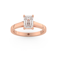 Rose gold - Central diamond 1.0 ct - view 8
