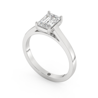 White gold - Central diamond 1.0 ct - view 1