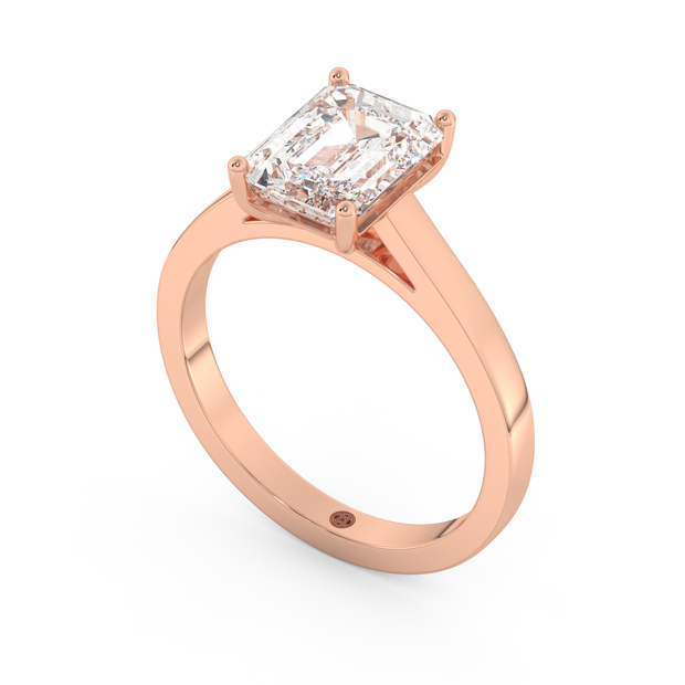 Rose gold - Central diamond 2.0 ct - view 1