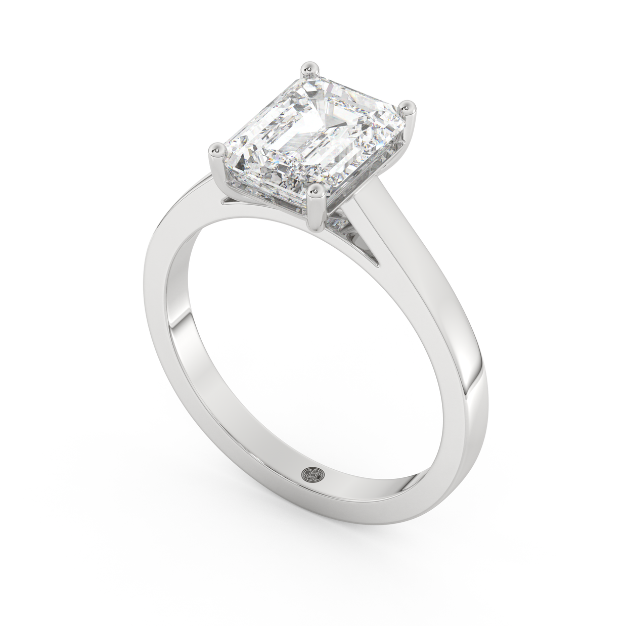 White gold - Central diamond 2.0 ct - view 1