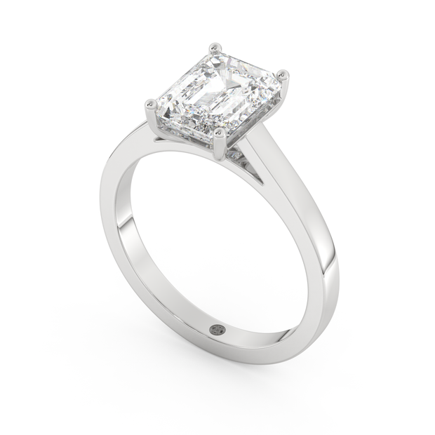 White gold - Central diamond 2.0 ct - view 1