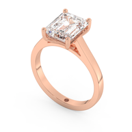 Rose gold - Central diamond 3.0 ct - view 1