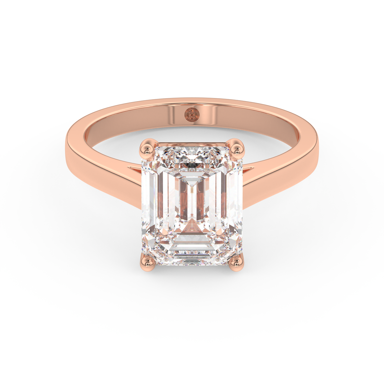 Rose gold - Central diamond 3.0 ct - view 2