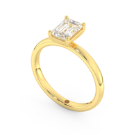 Yellow gold - Central diamond 1.0 ct - view 1