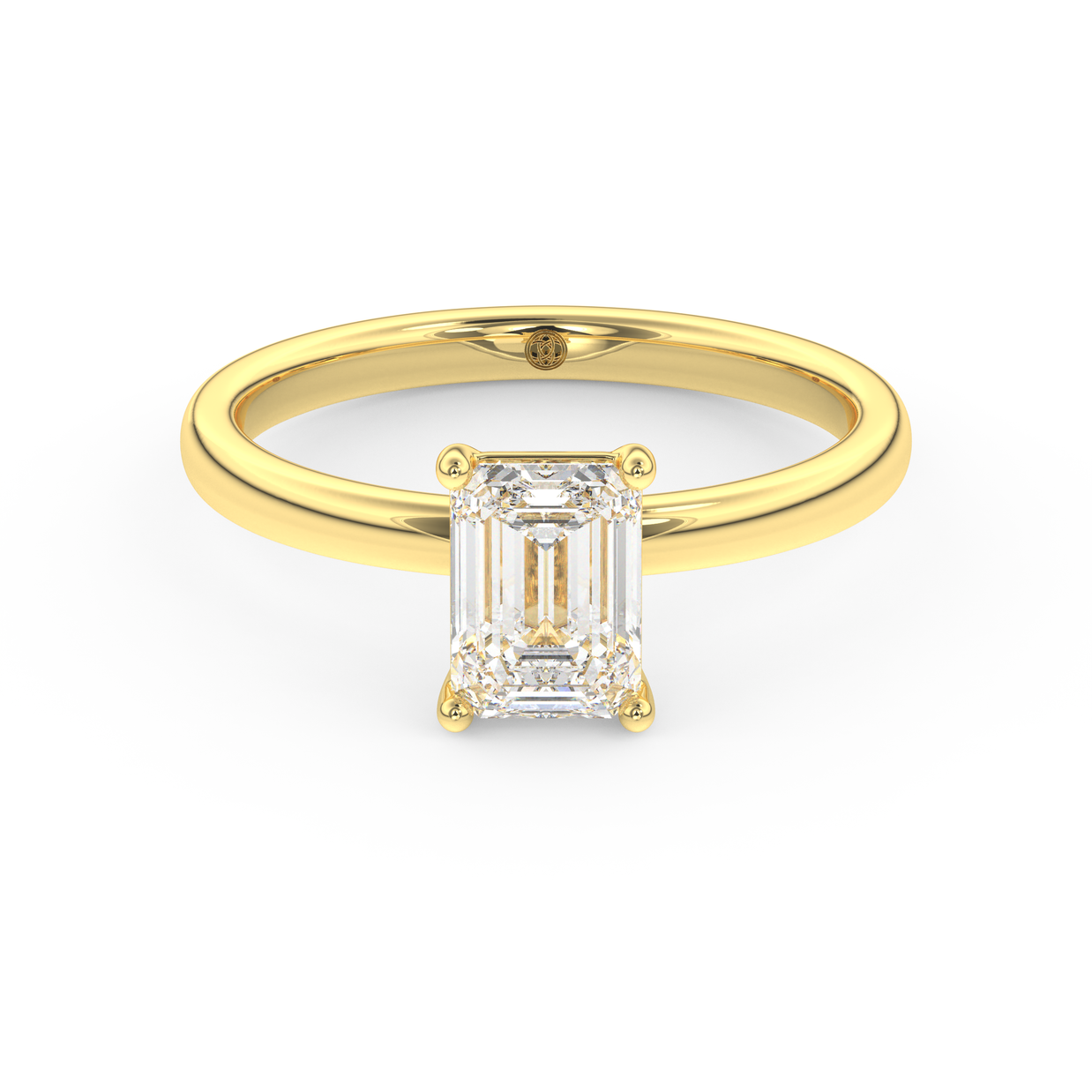 Yellow gold - Central diamond 1.0 ct - view 2