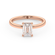 Rose gold - Central diamond 1.0 ct - view 2