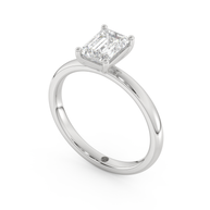 White gold - Central diamond 1.0 ct - view 1