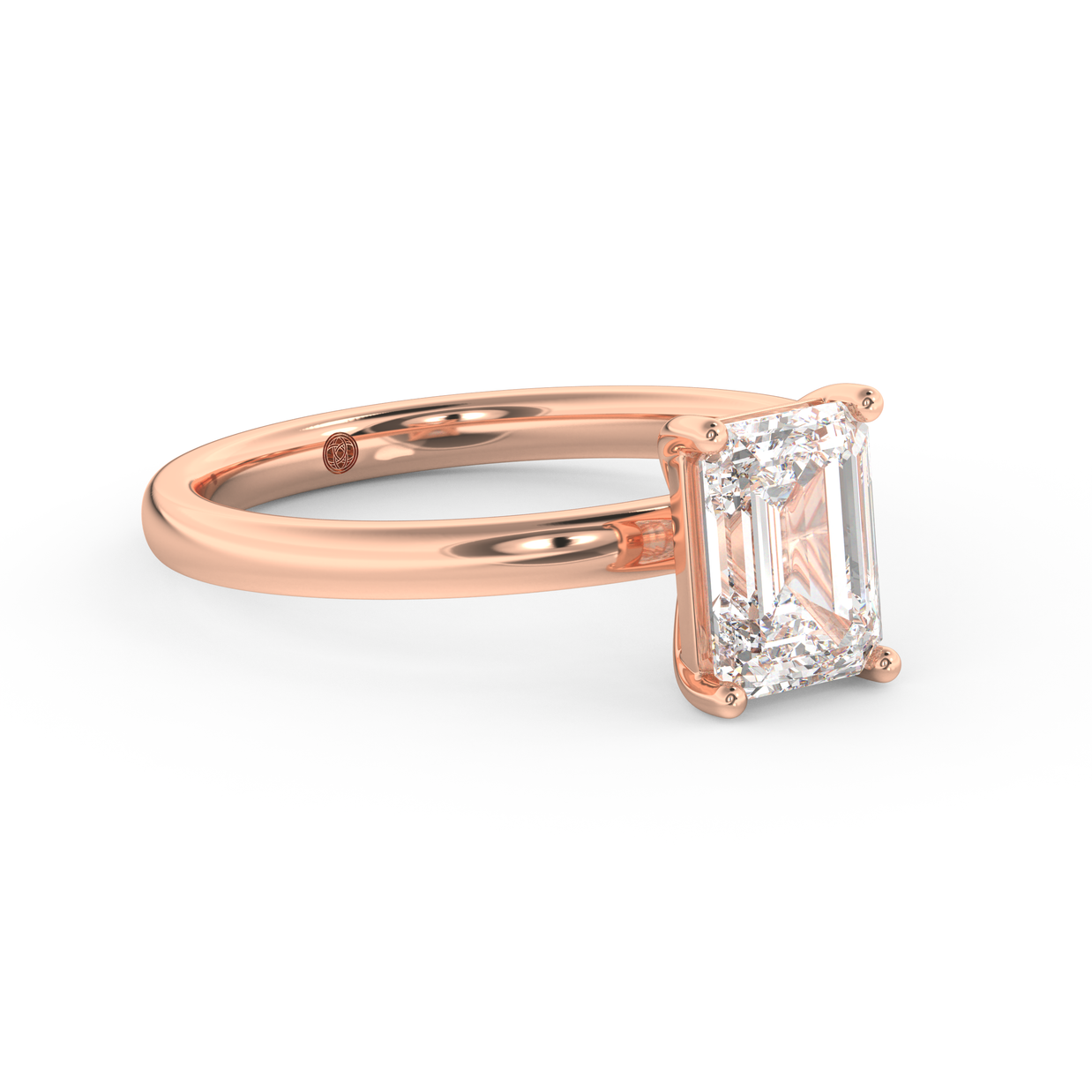 Rose gold - Central diamond 1.5 ct - view 3